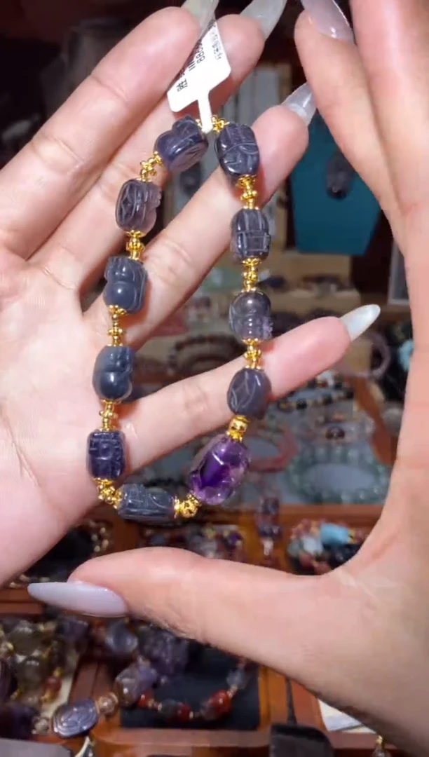 【闪购商品】堇青石手串未镶嵌堇青貔貅阵