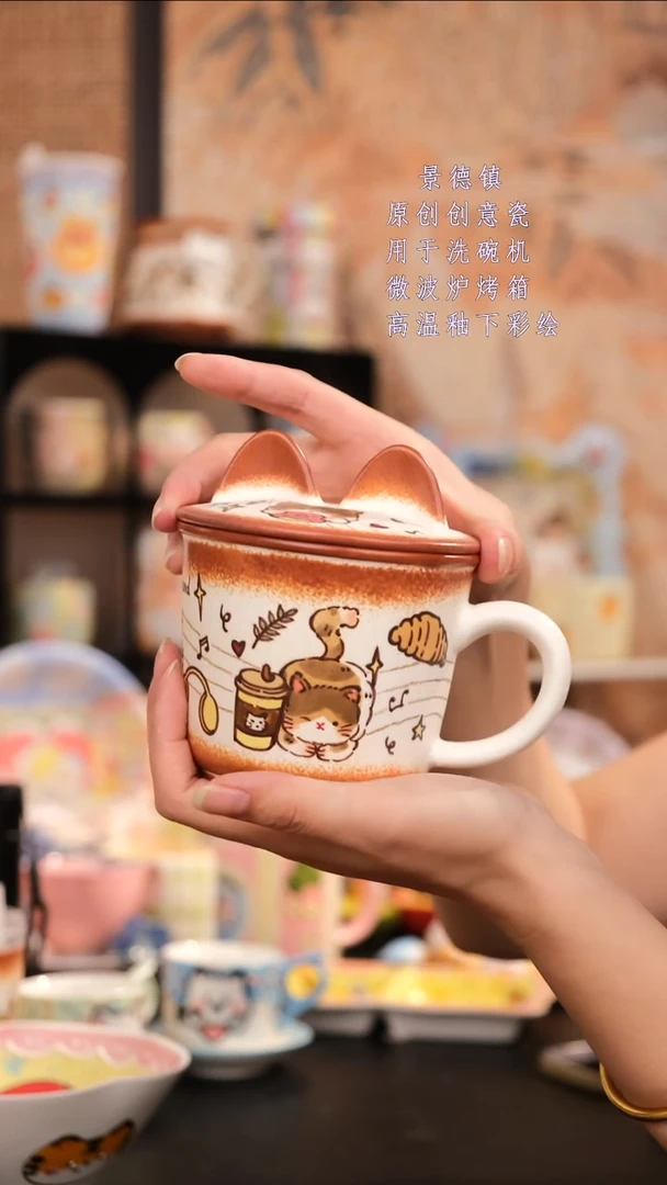 摆件景德镇手工手绘设计款