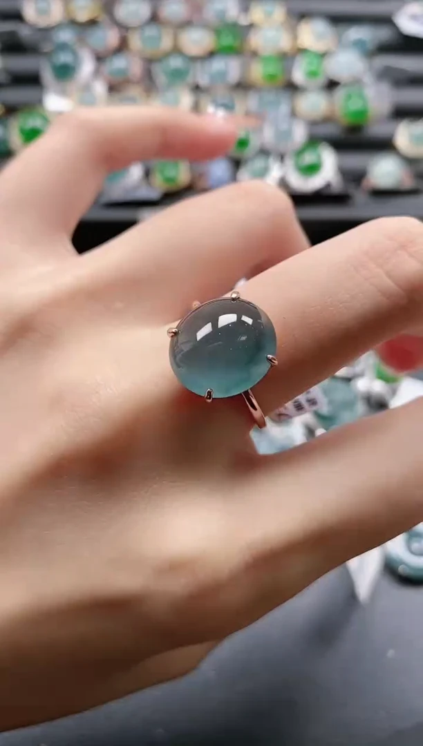 【闪购商品】翡翠戒指银S925镶嵌51511