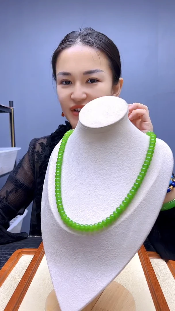 颈饰银S925镶嵌和田玉随昔diy颈饰