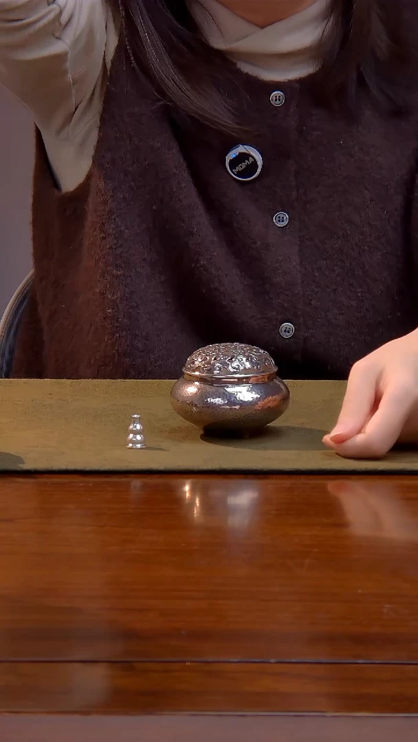 大千手作 祥云 足银 香炉