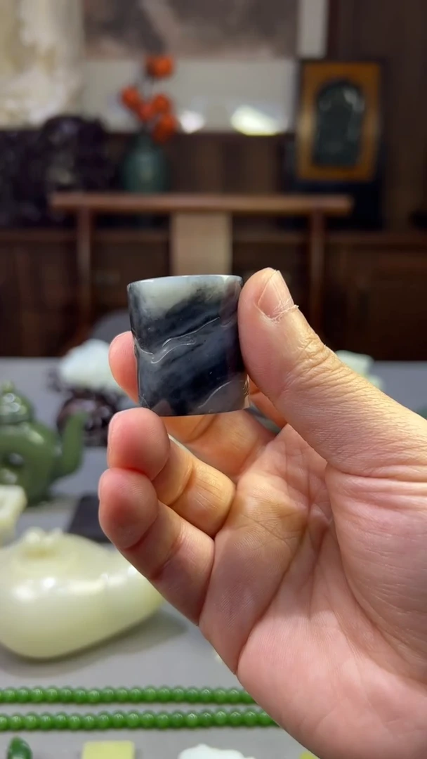 【闪购商品】和田玉扳指未镶嵌青花扳指