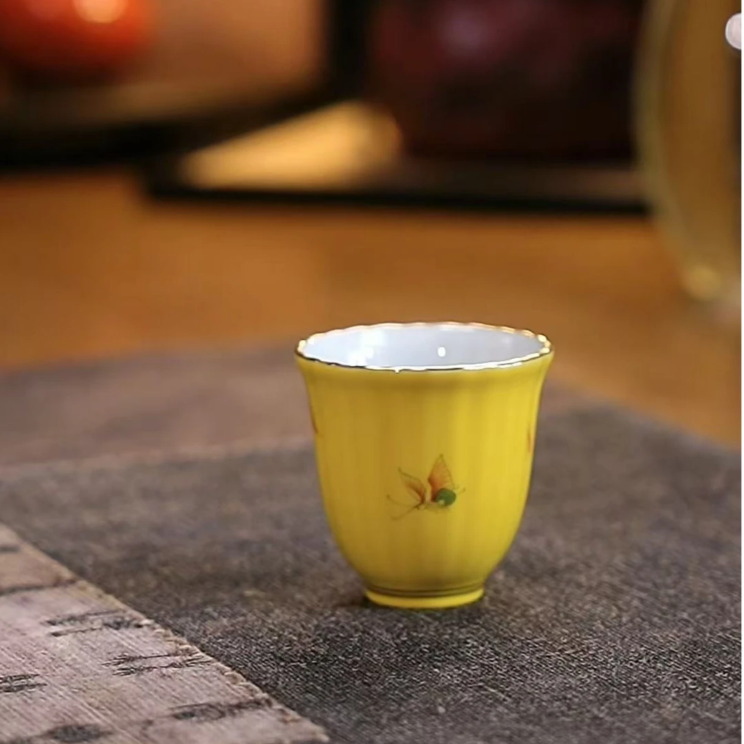 【静姐小院】帝黄蝴蝶菊花杯（华隐S1303）