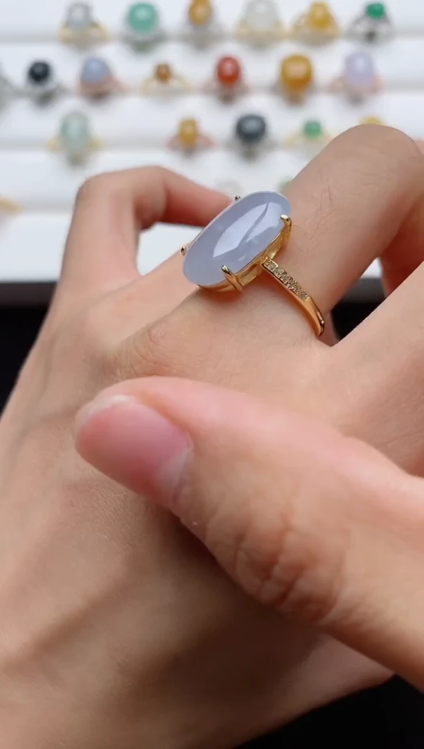 翡翠戒指银S925镶嵌.........