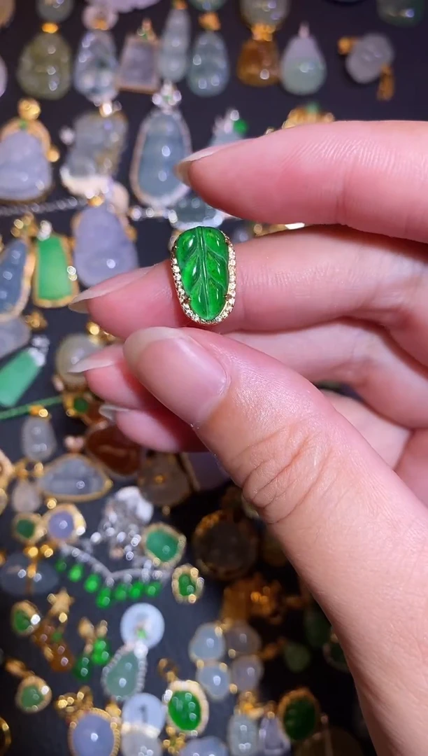 翡翠银S925镶嵌颈饰天然A货翡翠