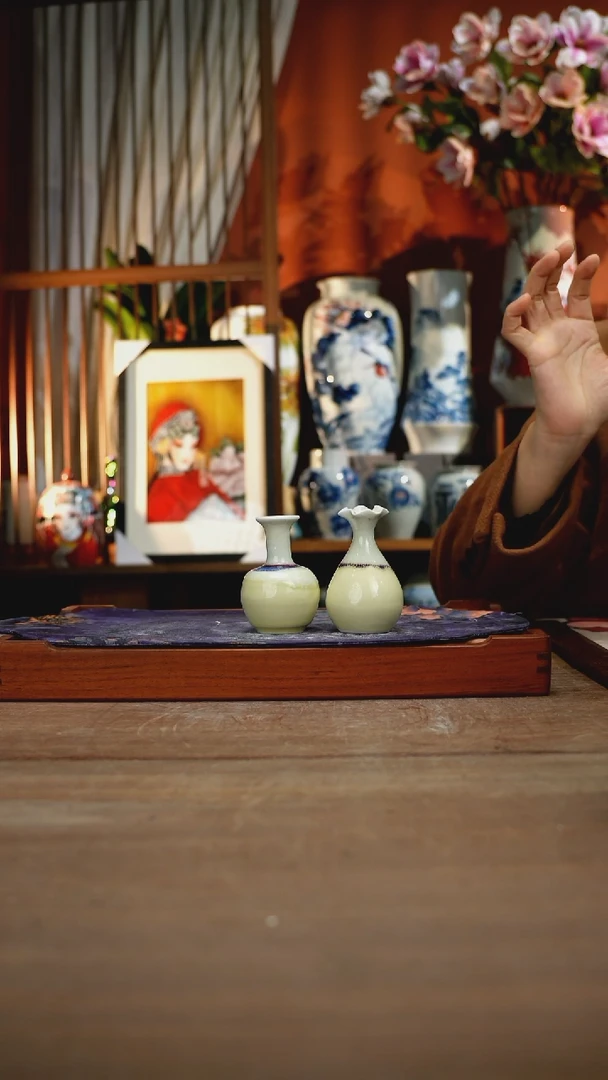 当代景德镇设计师釉下手绘陶瓷花瓶