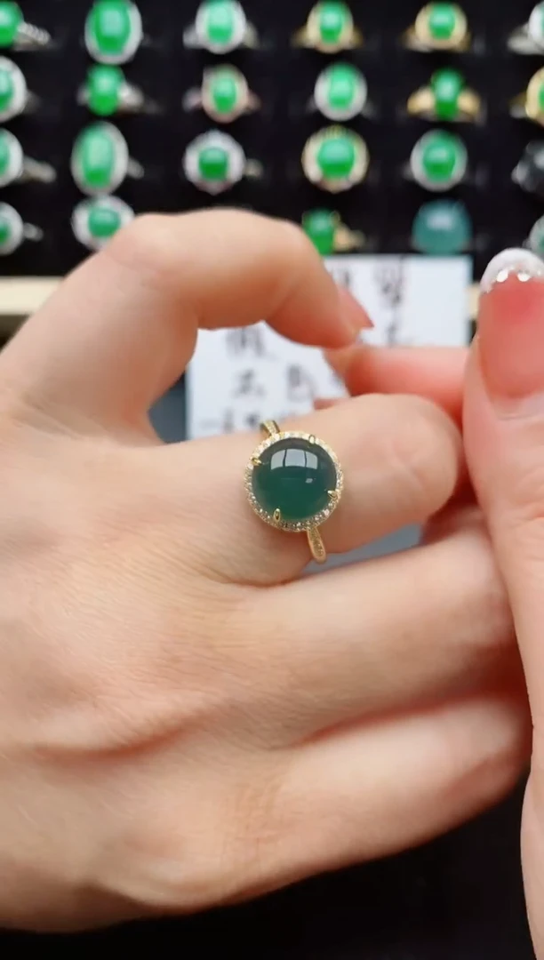 【闪购商品】翡翠戒指银S925镶嵌8058050