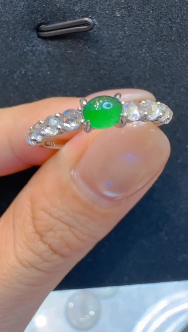 银S925镶嵌戒指翡翠多样性团购发一件