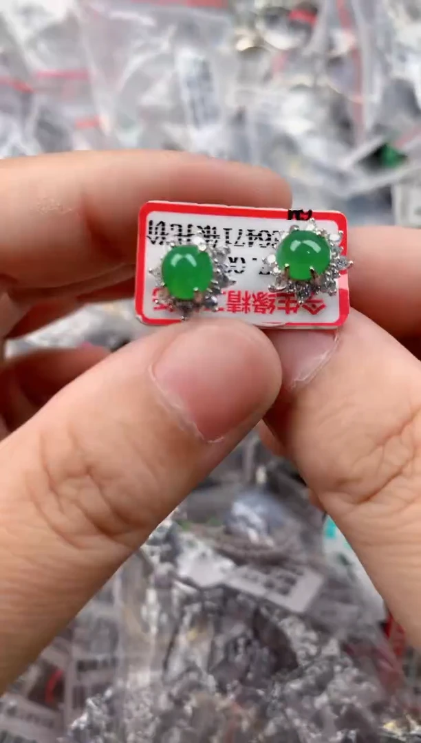 银S925镶嵌戒指翡翠222    10