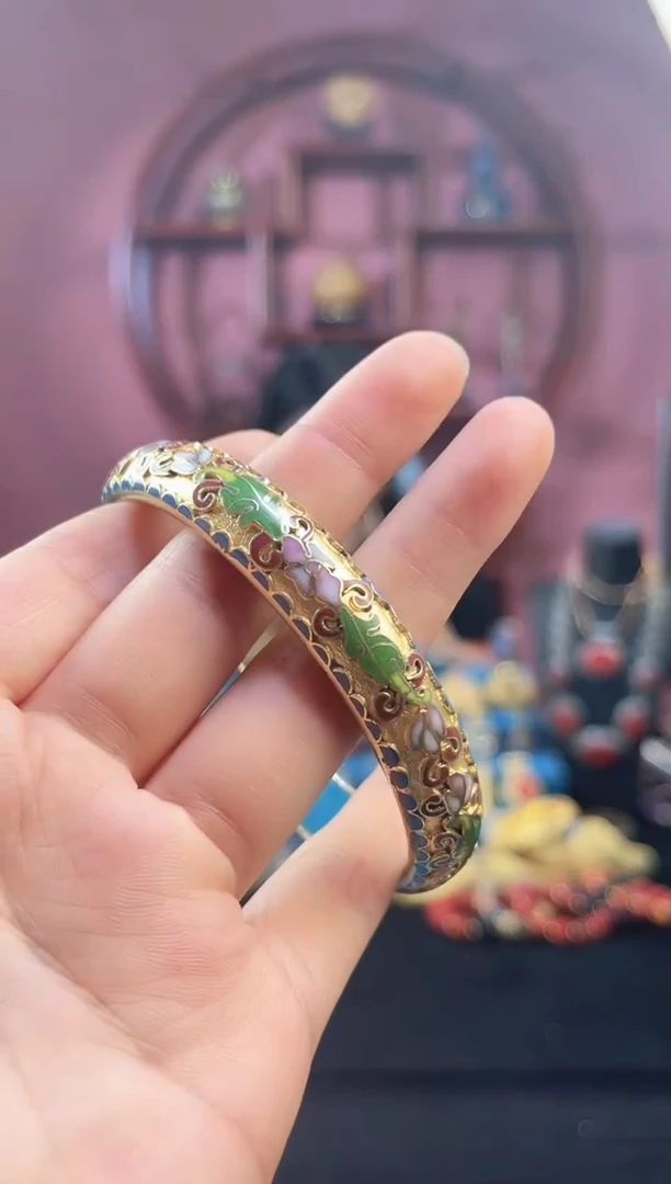 非遗 景泰蓝金地手镯 65