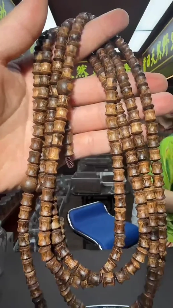 沉香手串92号文莱竹节珠长串多样性发一