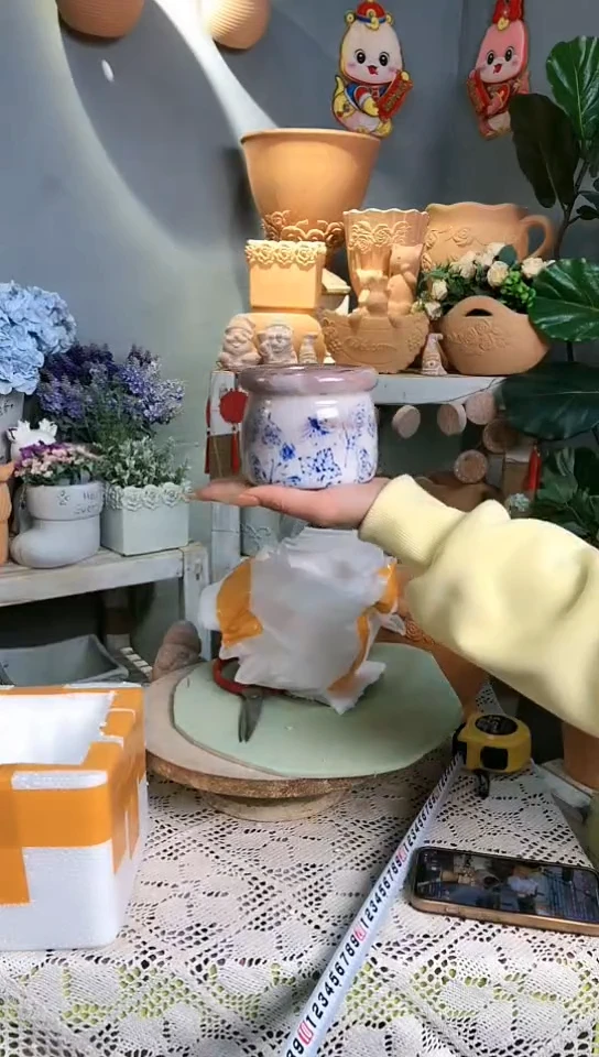 【闪购商品】红陶青花小糖罐