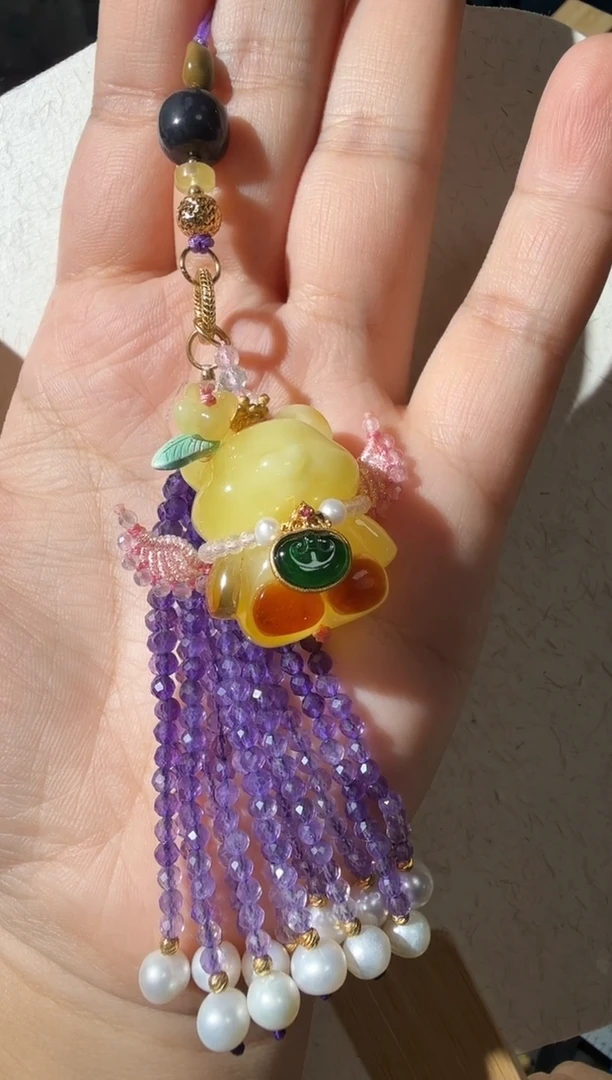蜜蜡吊坠(不含链)未镶嵌蜜蜡小熊吊坠挂件