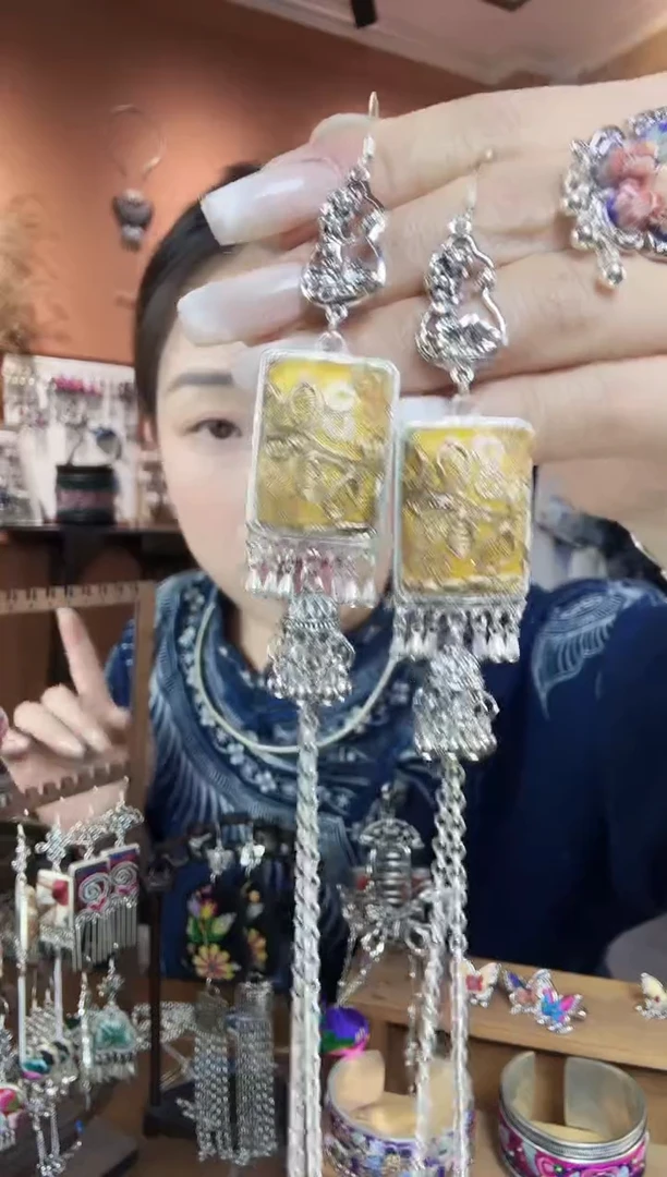 刺绣纯手工民族风耳环