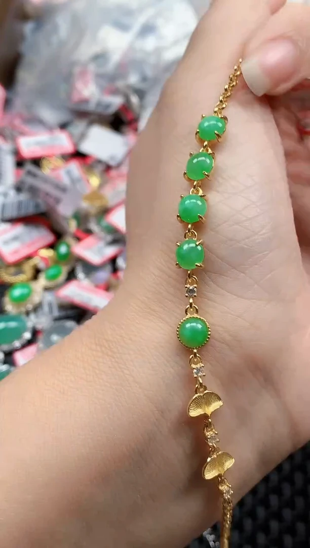 银S925镶嵌戒指翡翠天然A货缅甸翡翠