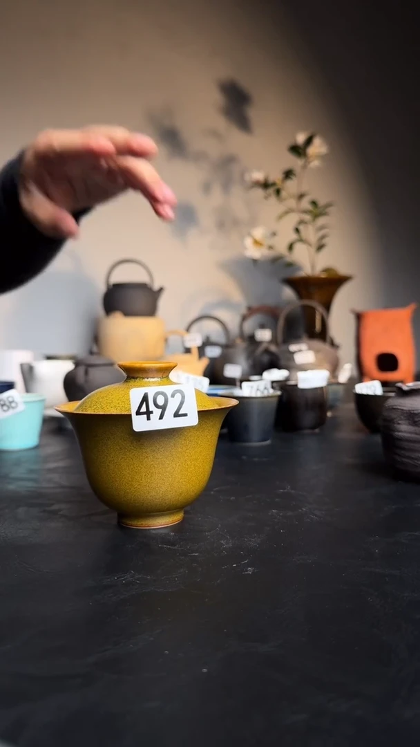 婺州龙窑烧制技艺全手工盖碗（492