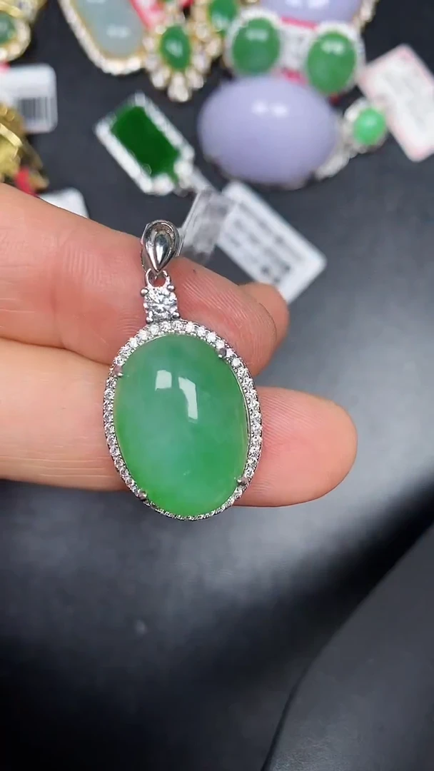 银S925镶嵌戒指翡翠4400