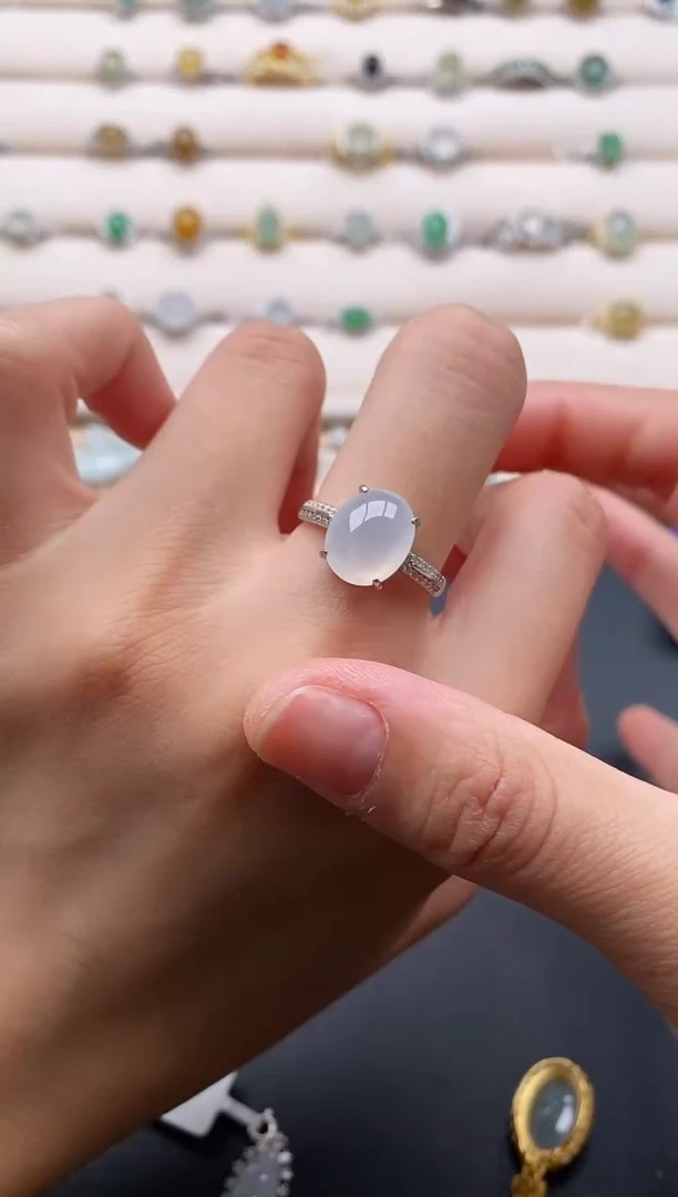 银S925镶嵌戒指翡翠3333333+1