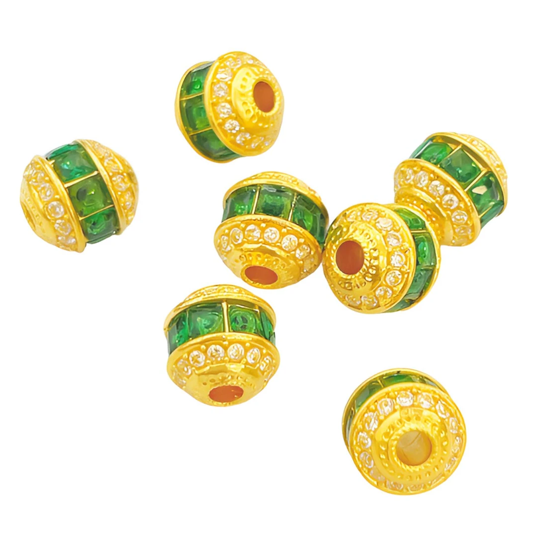 合成锆石18K金柳绿珠路通潘镯专属配件螺丝潘镯配件00528