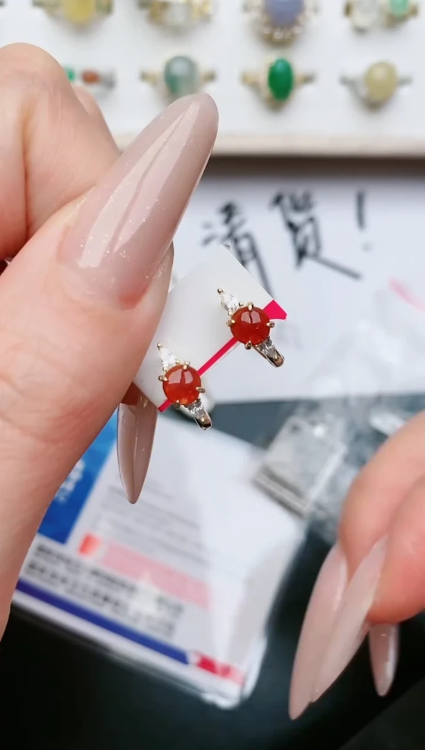 翡翠戒指银S925镶嵌....