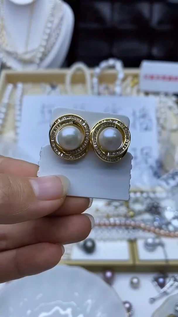 未镶嵌耳饰淡水珍珠耳钉