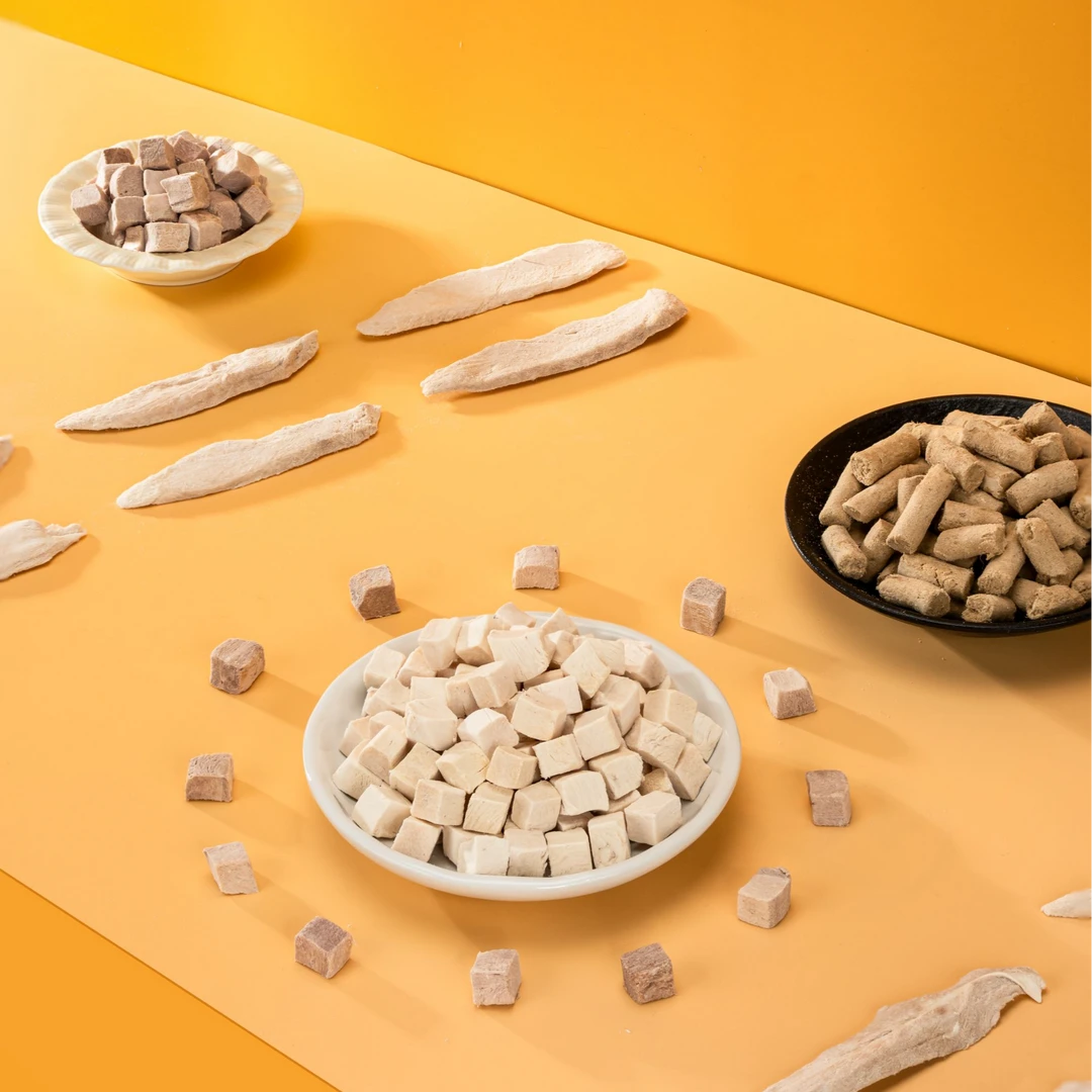 原切冻干组合鸡肉粒鸭肉粒鸭小胸主食生骨肉宠物零