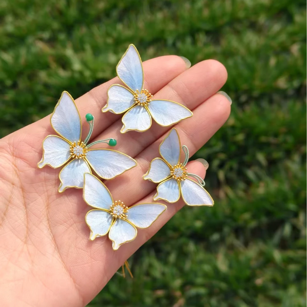 0354号绒花掐丝蝴蝶模具掐丝神器