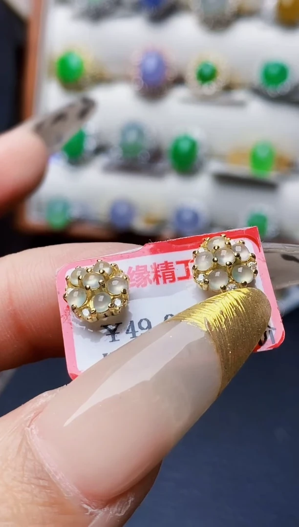 银S925镶嵌戒指翡翠5582