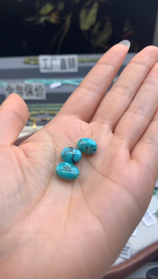 未镶嵌绿松石单珠（定制）茜.B1707