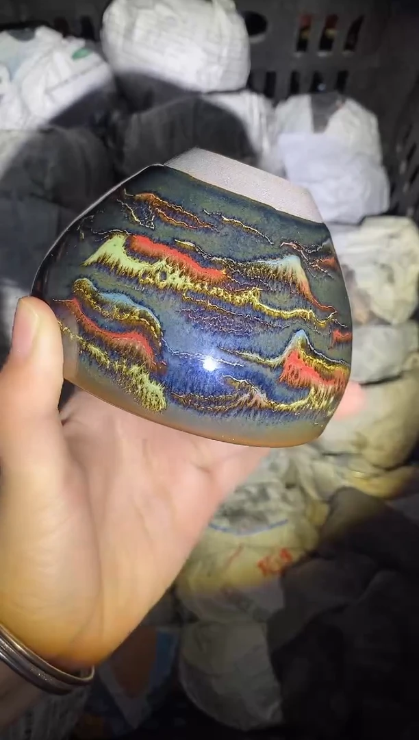 茶盏七彩山河 盏三疯建盏茶器