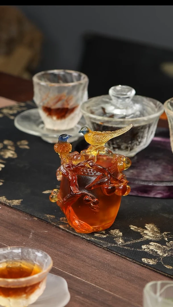 琉璃鼓动喜柿鸟茶宠