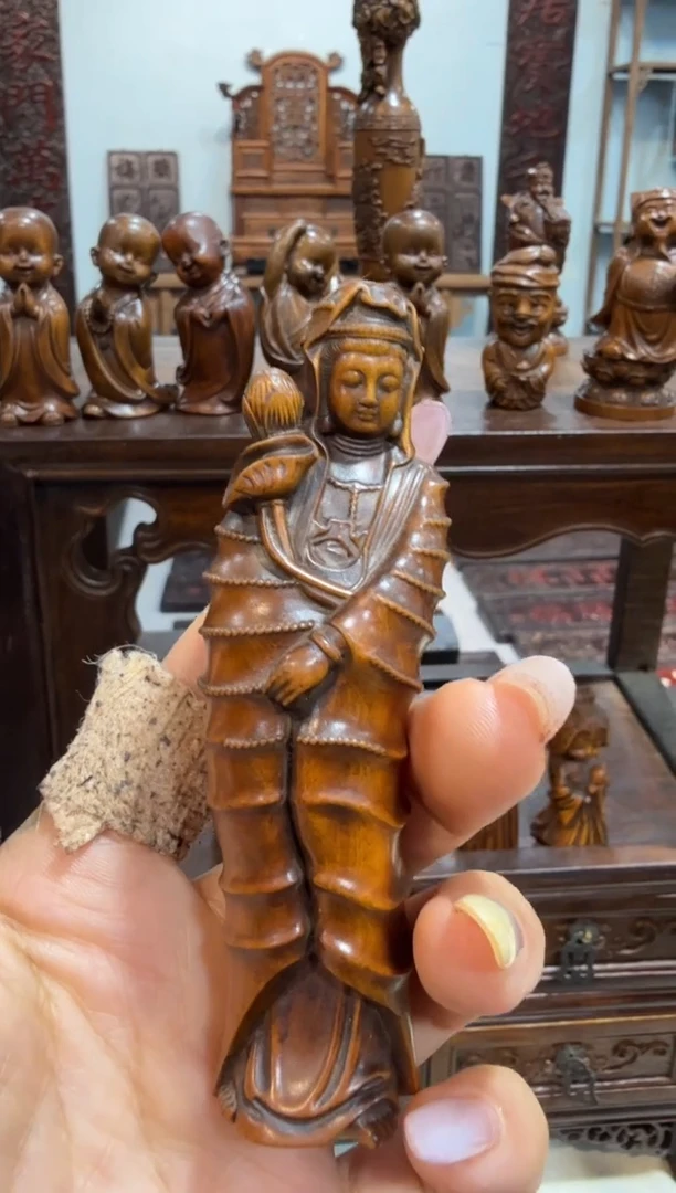 木黄杨 竹节观音摆件