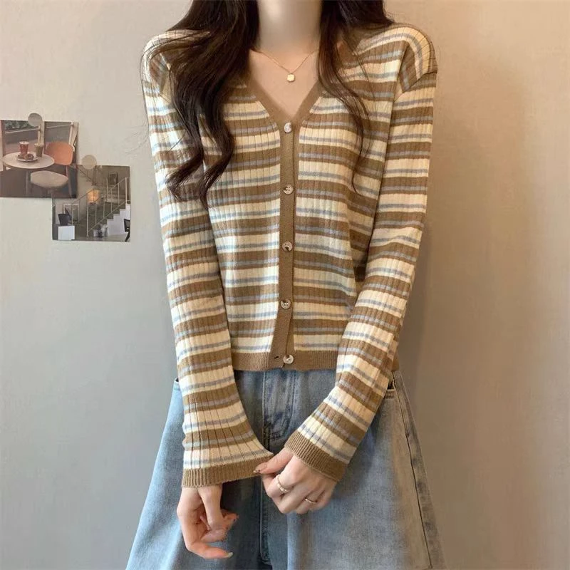 精致小开衫~2025早春气质新款时尚气质长袖针织女93268