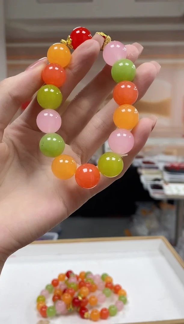 未镶嵌手串玛瑙/玉髓糖果红玛瑙手串