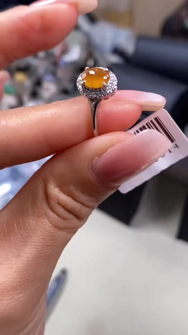 【闪购商品】翡翠戒指银S925镶嵌6304