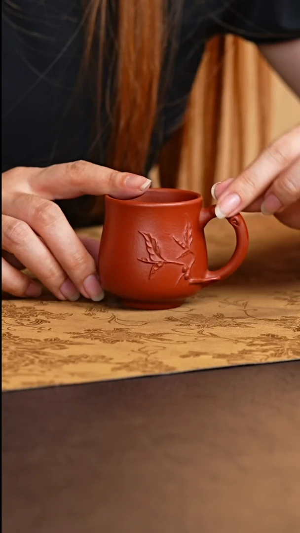 茶杯紫砂宜兴原矿紫砂南瓜贴塑主人杯