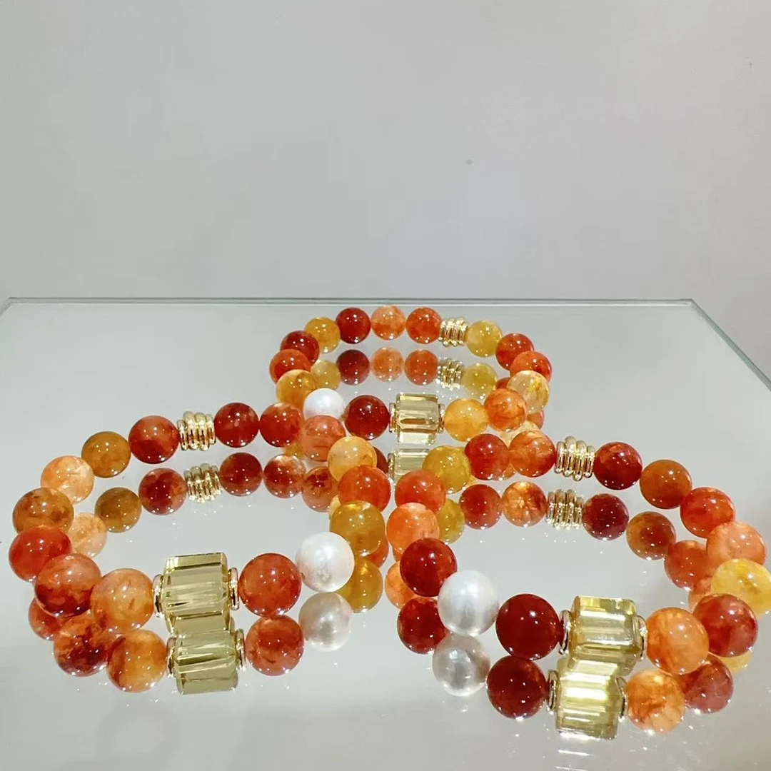 硕夏天然胶花11-12mm设计款手链多样性发其一SX01217