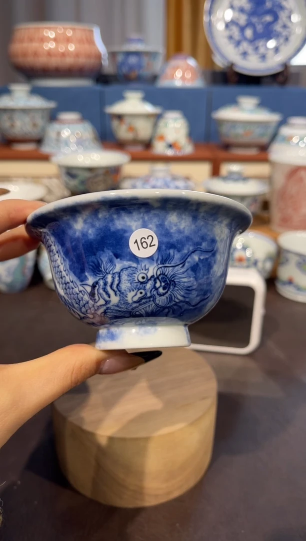 【闪购商品】杯162青花龙纹压手单杯