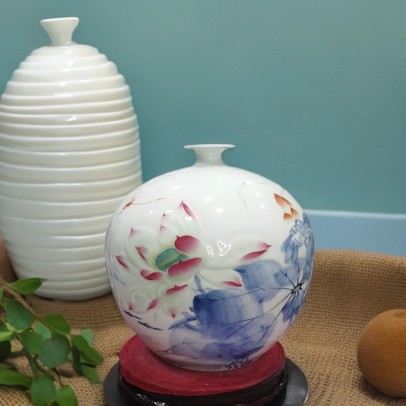 景德镇凃玉平老师手工手绘花瓶