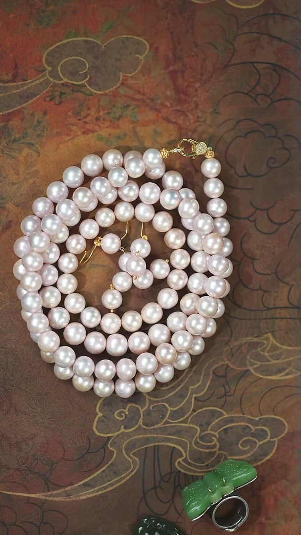 【闪购商品】淡水珍珠套装未镶嵌项链+手串+耳环