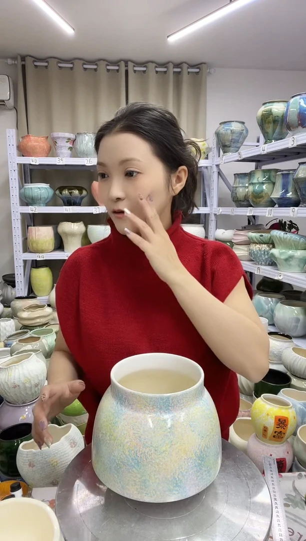 11.18陶瓷花盆直播链接高.    16.5  口 12.5