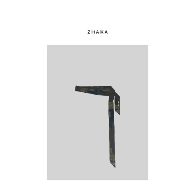 ZHAKA/绿色裙子腰带