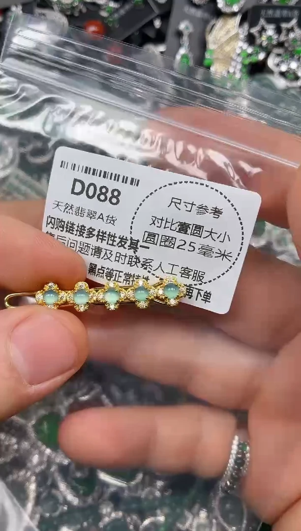 颈饰未镶嵌翡翠D088发夹