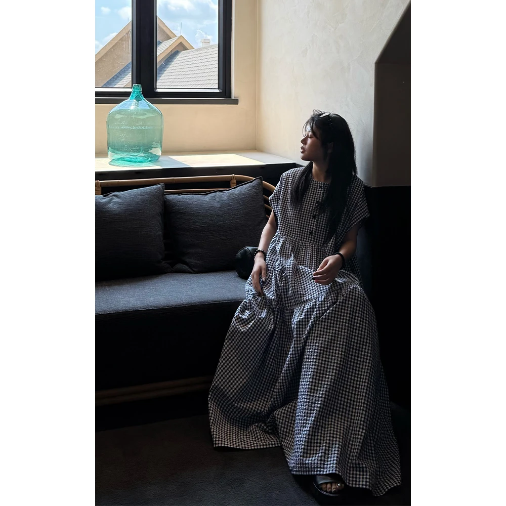 LA CALLA日系格纹裙连衣裙PY-M-5453