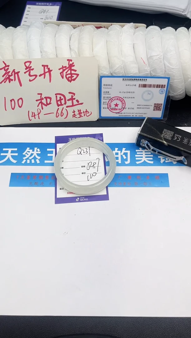 未镶嵌手镯和田玉Q231微色差