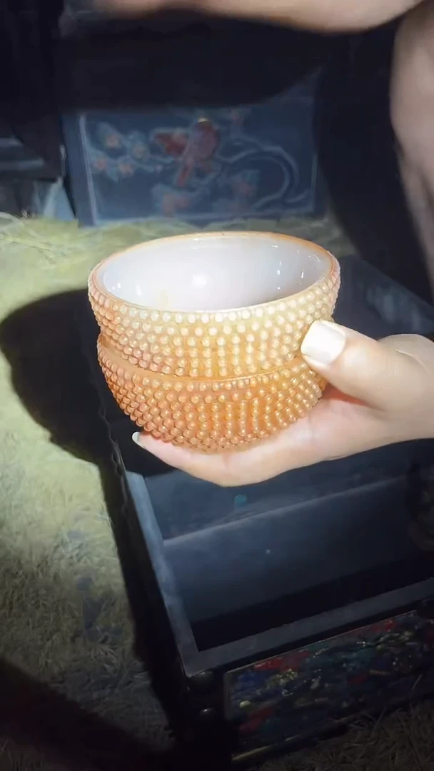 和田玉未镶嵌摆件碗.1件.白