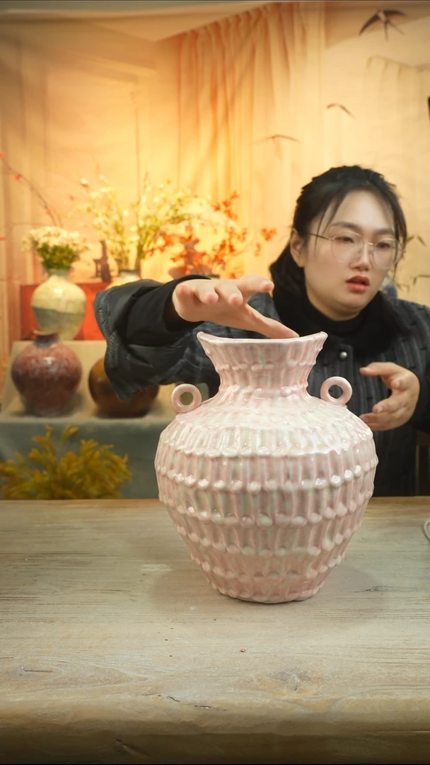 高27口12高温陶瓷花瓶花器