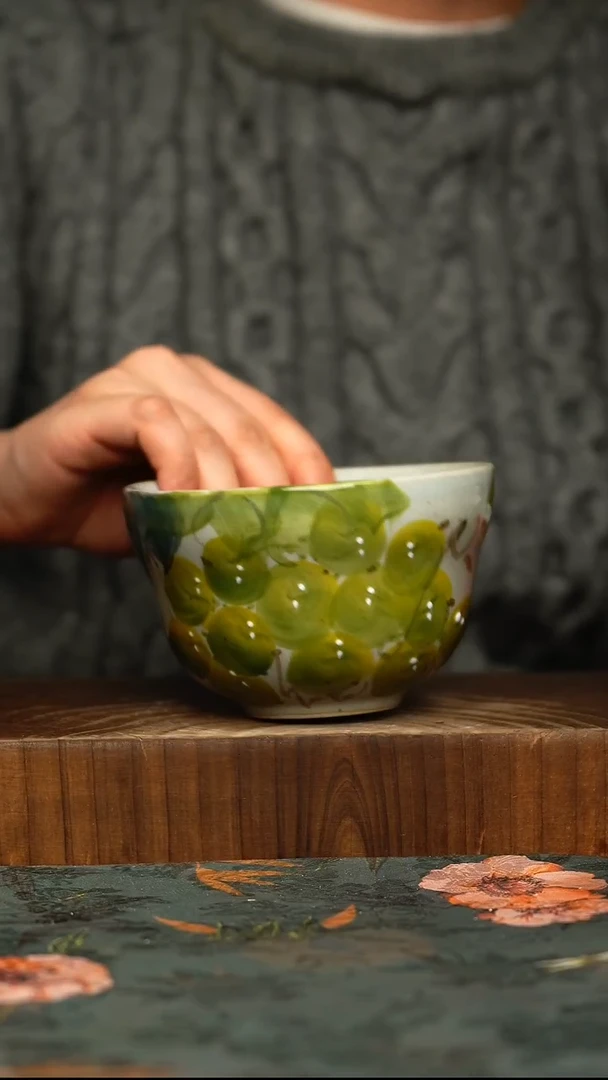 杯釉下彩手工手绘同款陶器