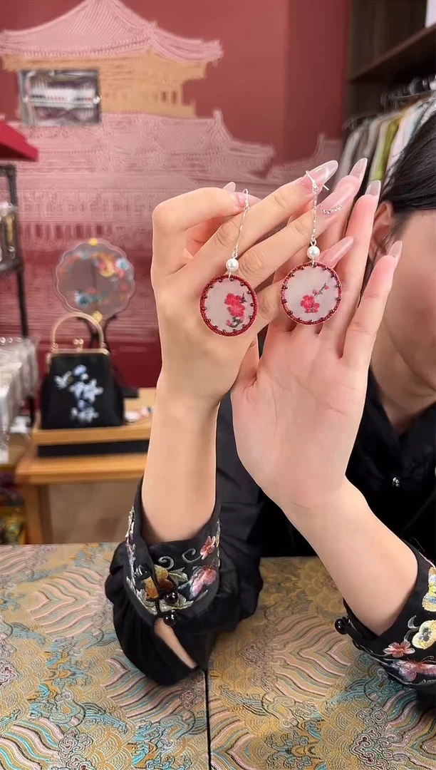 刺绣苏绣世家非遗手工（耳环）