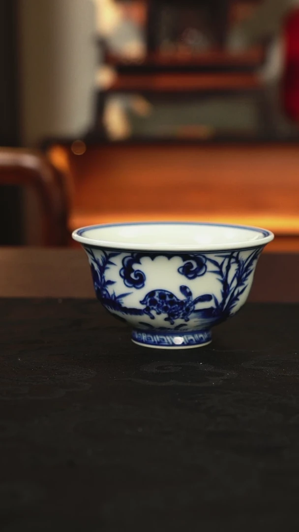 元黛工坊兔子压手杯